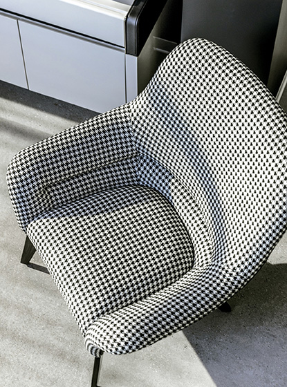 Alexandra Palma lounge chair by Yonoh Studio, combining exceptional comfort with distinctive contemporary design