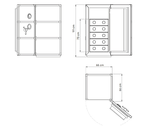 Croquis de la caja fuerte