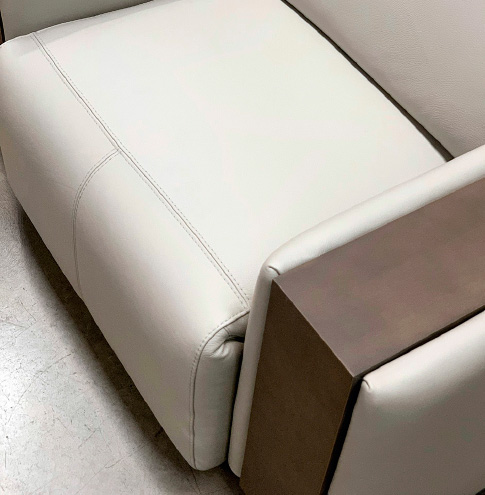Bespoke modular sofa designed to the customer's specifications in terms of shape and size.