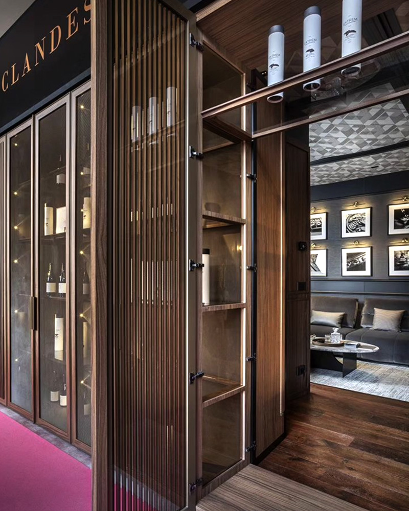 Uecko's bespoke wardrobes conceal the gateway to this exclusive luxury club.