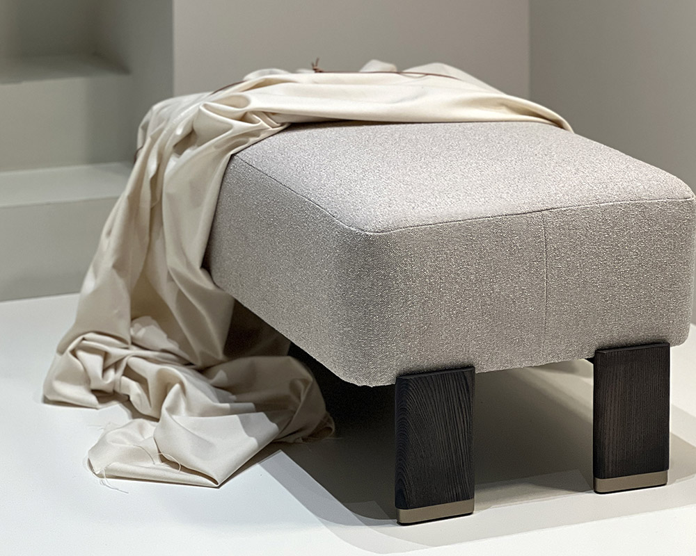 Jude pouf from the exhibition's signature collection.